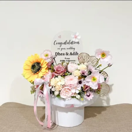 Bloom Box Akrilik Ucapan Wedding Rokan Hulu